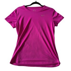 Nike Dri-FIT Shirt Short Sleeve Pink Activewear Gym Training Tee Womens Size M